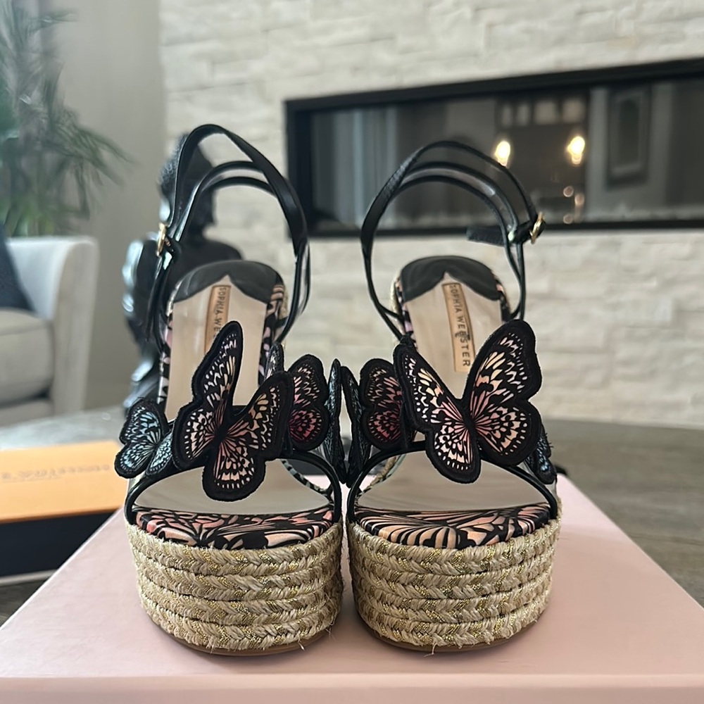 Sophia Webster Butterfly Platform Wedges Size 39